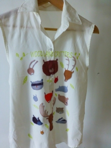Animal Print Sleeveless Shirt-Blouse #NC0009
